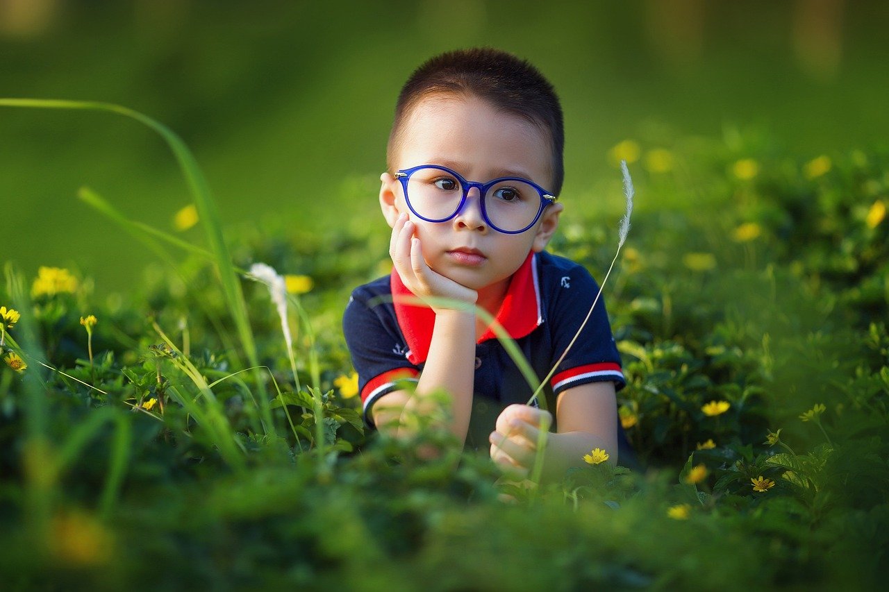 Child with glasses